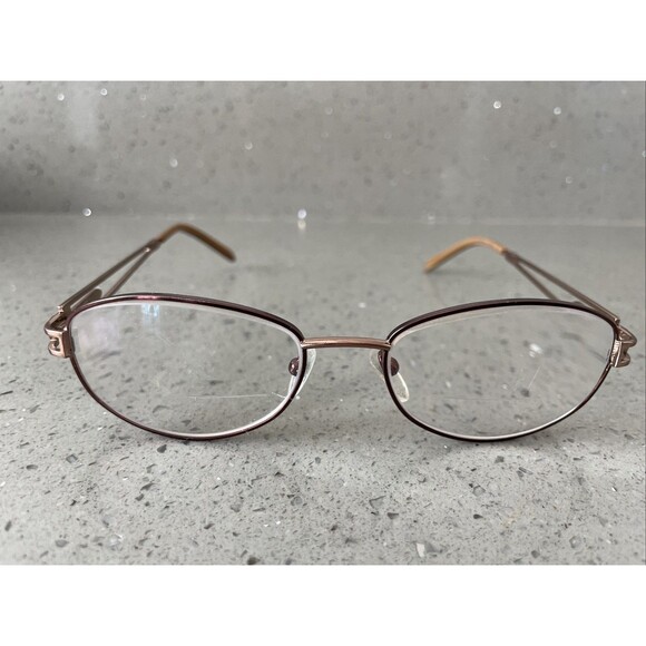 Rembrandt American Eyeglasses Frames ONLY Greta 54-18-140 Cognac full rim main image 9